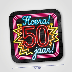 Huldeschild Neon 50 jaar Huldeschild Neon 50 jaar